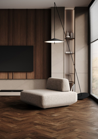 Кварцевый паркет Quartz Parquet Штучный паркет Орех Американский 44-400-29 5/0,6 мм